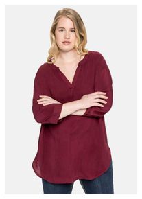 sheego Damen Tunika "Große Größen", rot, casual, Gr. 56, unifarben, Obermaterial: 100% Viskose, Tuniken, aus fließender Viskose-Qualität
