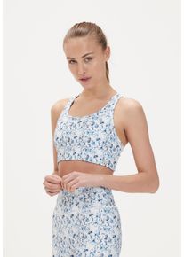 ENDURANCE ATHLECIA ATHLECIA Damen Sport-BH "Franzine", Gr. XL, blau, 81% Polyester, 19% Elasthan, geblümt, mehrfarbig, sportlich, BHs, aus nachhaltig produziertem