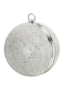 JULIE JULSEN Damen Abendtasche "Metall mit Zirkonia weiß", weiß, Taschen