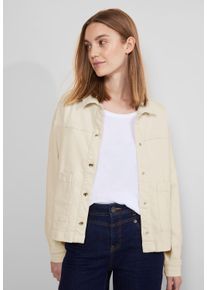 Street One Damen Jeansjacke, weiß, casual, Gr. 42, unifarben, Jeans, 92% Baumwolle, 6% Elastomultiester, 2% Lyocell, Jacken, im soften Baumwoll-Mix