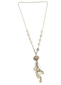 Damen Lange Kette "Jade", beige, Basic, Collezione Alessandro, Zamak, Halsketten, mit echten Muscheln