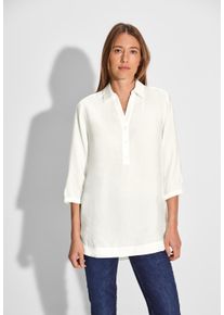 Cecil Damen Longbluse, weiß, casual, Gr. XS, unifarben, Stoff, 84% Modal, 16% Polyester, Blusen, mit 3/4 Ärmeln