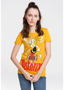 logoshirt Damen T-Shirt "Asterix – Magic Poison", gelb, casual, Gr. L, bedruckt, 100% Baumwolle, Shirts, mit lizenzierten Originaldesign