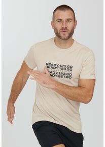 Endurance Herren Funktionsshirt "Paikaer", beige, casual, Gr. S, bedruckt, 85% Polyester, 15% Viskose, Shirts, mit Quick-Dry-Technologie