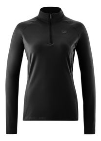 Gonso Damen Radtrikot "Essential Jersey Longsleeve W", schwarz, Gr. 44, 86% Polyester; 14% Elastan, Trikots, Damen Fahrradtrikot langarm, Midlayer