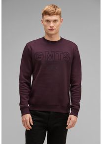 Street One MEN Herren Sweatshirt, rot, casual, Gr. XXXL, unifarben, Web, Sweatware, 60% Baumwolle, 40% Polyester, Sweatshirts, in Unifarbe