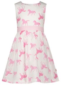 SALT & PEPPER SALT AND PEPPER Mädchen Jerseykleid "Gewebt", rosa, casual, Gr. 104, bedruckt, 100% Baumwolle, Kleider, mit tollem Pferde-Alloverprint