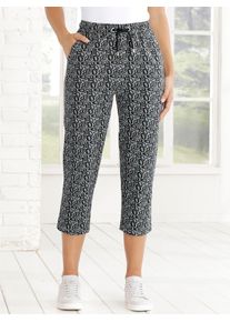 Damen 7/8-Hose, grau, Gr. 56, gemustert, animal-print, 85% Baumwolle, 15% Polyester, Hosen