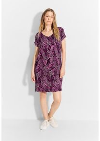 Cecil Damen Sommerkleid, rot, casual, Gr. XXL, bedruckt, Stoff, 100% Viskose, Kleider, mit Eingrifftaschen