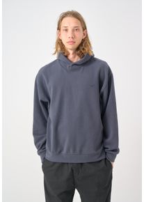 Cleptomanicx Herren Kapuzensweatshirt "Hooded Cosy Button", grau, casual, Gr. S, unifarben, 100% Baumwolle, Sweatshirts, im lockeren Schnitt