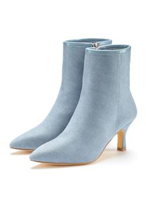 Lascana Damen Stiefelette, Gr. 40, blau, Obermaterial: 100% Lederimitat. Futter: 100% Textilmaterial. Decksohle: 100% Lederimitat. Laufsohle: 100%
