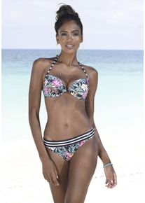 Venice Beach Damen Bikini-Hose "Summer", bunt, Gr. 34, floral, Polyamid, Xtra Life LYCRA, Badehosen, mit Umschlagbund