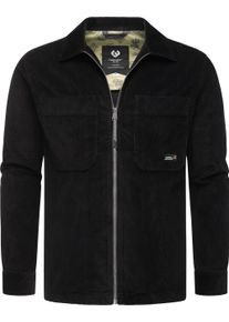 Ragwear Herren Langarmhemd "Cordy", schwarz, modisch, Gr. M, Material: 100% Baumwolle, Hemden, Stylische Herren Hemdjacke aus Cord mit großen