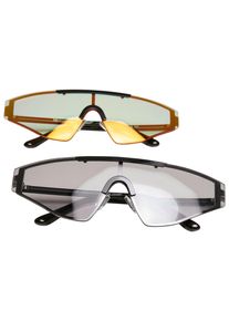 Urban Classics Damen Sonnenbrille "Urban Classics Unisex Sunglasses France 2-Pack", schwarz, Brillen