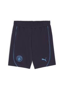 Puma Herren Sporthose "Manchester City Casuals Shorts Herren", blau, Gr. M, colorblocking, Obermaterial: 76% Baumwolle, 24% Polyester; Taschenfutter: