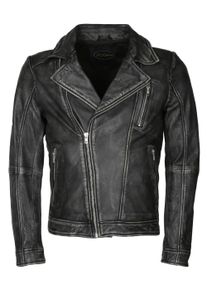 JCC Herren Bikerjacke "8208", schwarz, Gr. XXL, Obermaterial: 100% Leder, Lamm/ Futter: 100% Baumwolle / Wattierung: 100% Polyester, Jacken