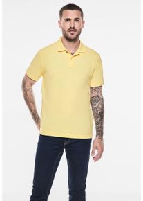 Street One MEN Herren Poloshirt, gelb, casual, Gr. XL, unifarben, Web, 100% Baumwolle, Shirts, aus reiner Baumwolle