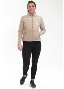 Endurance Damen Laufjacke "Beistyla", beige, sportlich, Gr. 42, unifarben, kariert, 100% Nylon, Jacken, mit wasserdichter Funktion