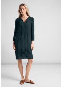 Street One Damen Tunikakleid, grün, casual, Gr. 36, unifarben, Stoff, 100% Polyester, Kleider, knielang