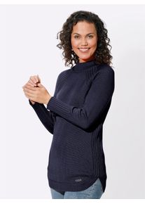 Casual Looks Damen Strickpullover "Pullover", blau, Gr. 40, unifarben, 50% Baumwolle, 50% Polyacryl, Pullover