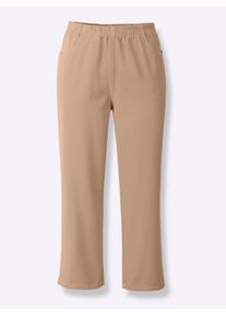 Classic Basics Damen Caprihose, beige, Gr. 40, unifarben, 100% Baumwolle, Hosen