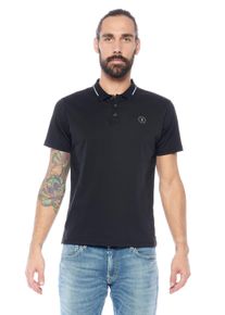 Herren Poloshirt "ARON", schwarz, Gr. XXXL, Le Temps Des Cerises, unifarben, 100% Baumwolle, Shirts, mit trendigem Kontraststreifen