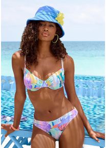 Venice Beach Damen Bikini-Hose "Varia", lila, Gr. 32, bedruckt, Polyamid, Microfaser, Badehosen, in edlen Pastelltönen