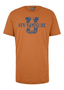 Herren T-Shirt "NEW HAMPSHIRE", orange, casual, Gr. XXL, Ahorn Sportswear, bedruckt, 100% Baumwolle, Shirts, mit coolem Frontprint