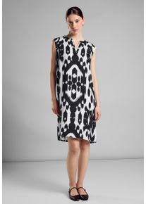Street One Damen Sommerkleid, schwarz, casual, Gr. 36, bedruckt, Stoff, 100% Viskose, Kleider, knielang