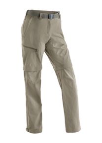 Maier Sports Damen Funktionshose "Nata", beige, Gr. 46, 90% Polyamid, 10% Elasthan, Hosen, Damen Wanderhose, zipp-off Outdoor-Hose, 3 Taschen,