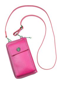 Allgäu Rebell ALLGÄU REBELL Damen Umhängetasche "Alpin", pink, Leder, Taschen, mit Geldbeutel und Handyfach