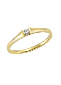 OROLINO Damen Fingerring "Gold 585 mit Brillant 0,08ct.", 054 (17,2), 0,08 ct SI = kleine Einschlüsse, Gold, gelb, Gold, Fingerringe