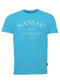 NASSAU BEACH Herren T-Shirt "NB231044", blau, Gr. L, 100% Baumwolle, Shirts