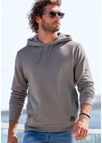 John Devin Herren Hoodie, grau, casual, Gr. S, unifarben, angeraute Sweatware, Obermaterial: 60% Baumwolle, 40% Polyester, Sweatshirts, Langarm,