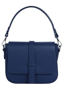 Samantha Look Damen Umhängetasche, blau, Leder, clean, Taschen, echt Leder, Made in Italy