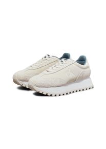Damen Plateausneaker "RUNNER LACEUP ML SUEDE", Calvin Klein Jeans, Gr. 40, beige, Veloursleder, Lederimitat, sportlich, Schuhe, Freitzeitschuh,