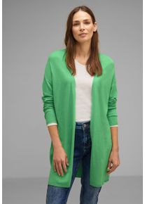 Street One Damen Strickjacke, grün, casual, Gr. 40, unifarben, Stoff, 70% Viskose, 30% Nylon, Strickjacken, verschlusslos