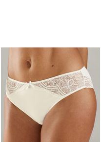 Nuance Damen Tanga "Vivianna", Gr. 36, beige, Microfaser, Spitze, Obermaterial: 88% Polyamid, 12% Elasthan, Unterhosen, mit feinen Spitzen-Details