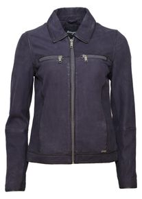 Maze Damen Lederjacke "4202117", blau, Gr. S, Obermaterial: 100% Lammleder / Futter: 100% Baumwolle / Ärmelfutter: 100% Polyester, Jacken