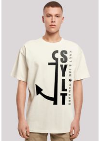 F4NT4STIC Herren T-Shirt "Sylt Anker Knut & Jan Hamburg", beige, casual, Gr. M, Obermaterial: 100% Baumwolle, Shirts, Print