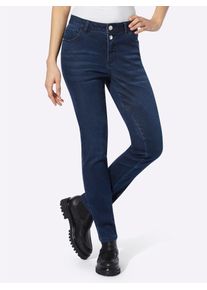 Heine Damen Bequeme Jeans, blau, Gr. 40, unifarben, 56% Baumwolle, 19% Polyester, 14% Lyocell, 10% Viskose, 1% Elasthan, Jeans