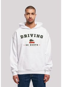 F4NT4STIC Herren Kapuzenpullover "Driving Home Weihnachten", weiß, casual, Gr. XL, Obermaterial: 100% Baumwolle, Pullover, Weihnachten, Geschenk, Logo