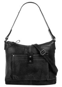 Sansibar Damen Umhängetasche, schwarz, Leder, vintage, Taschen, echt Leder