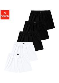 H.I.S. H.I.S Herren Weiter Boxer "Herren Boxer", Gr. 3, schwarz-weiß, Jersey, Obermaterial: 95% Baumwolle, 5% Elasthan, unifarben, Unterhosen, weite