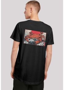 F4NT4STIC Herren T-Shirt "Welle Crab Japan", schwarz, casual, Gr. XXL, Obermaterial: 100% Baumwolle, Shirts, Print