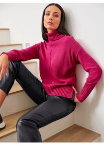 Heine Damen Strickpullover "Pullover", pink, Gr. 40, unifarben, 100% Polyacryl, Pullover