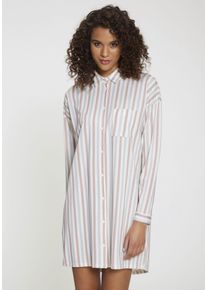 Vivance Dreams Damen Nachthemd, Gr. 32, bunt, Single Jersey, Obermaterial: 50% Baumwolle, 50% Viskose, gestreift, klassisch, Kleider, in Hemd-Stil