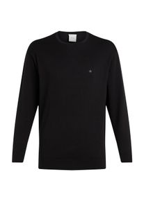 Herren Strickpullover "BT_WAFFLE TEXTURE CN SWEATER", schwarz, casual, Gr. XXL, CALVIN KLEIN BIG & TALL, unifarben, Strick, Obermaterial: 88%