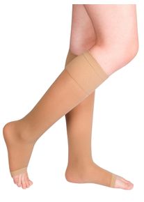 Damen Kniestrümpfe, beige, 84% Polyamid, 16% Elasthan, Socken