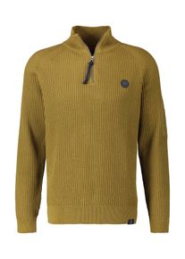 Lerros Herren Strickpullover "Lerros Troyer, Fishermanstyle", braun, Gr. S, 100% Baumwolle, Pullover